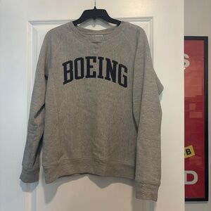 Light Gray Champion Boeing Crewneck Sweatshirt
